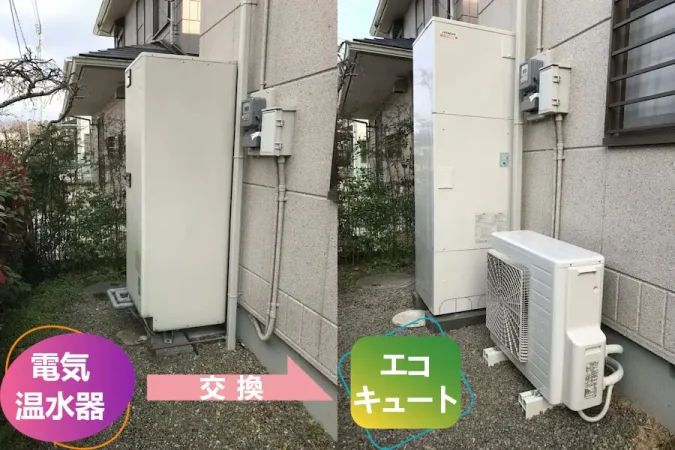 電気温水器をエコキュートに変える|福岡市・糸島市のエコキュート・蓄電池・太陽光発電ならエコテックス